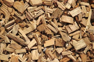 Wood chips background.