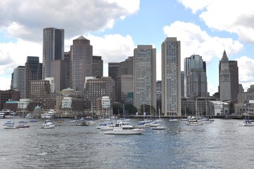 Vue de Boston avec gratte-ciel, Boston, USA