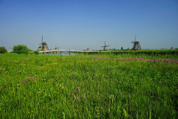 KINDERDIJK - the windmills at Kinderdijk in Holand are group of 19 monumental windmills