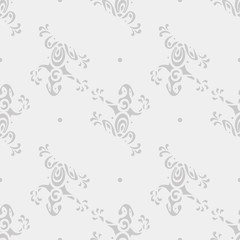 Vector seamless background pattern with cute frogs in Maori style