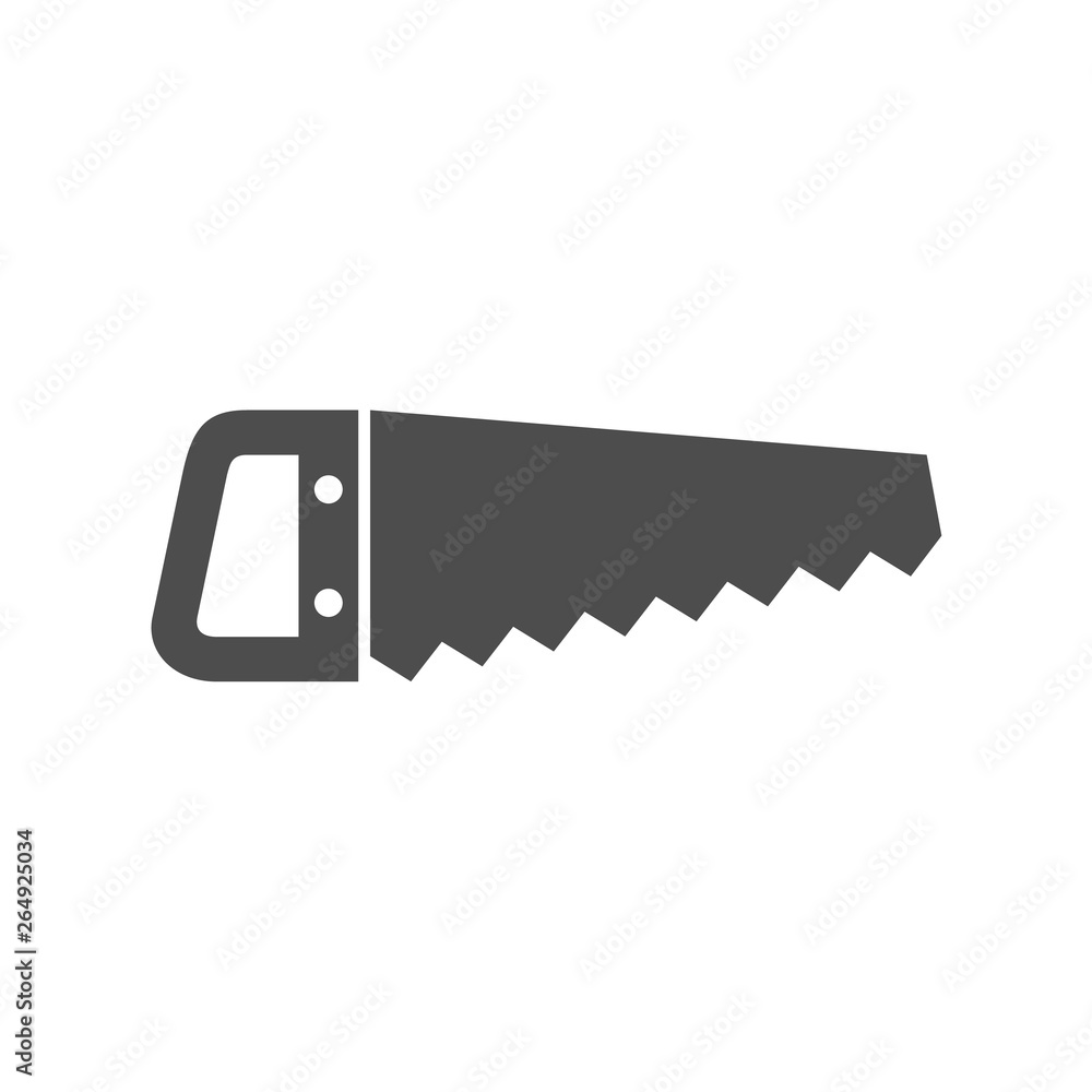 Poster saw vector icon isolated on white background. saw flat icon for web, mobile and user interface desig