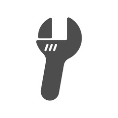 adjustable wrench vector icon isolated on white background. adjustable spanner flat icon for web, mobile and user interface design