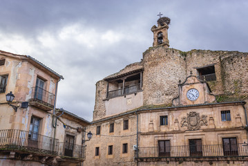 Fototapeta na wymiar Historical fortress of Fernan Gonzalez in Sepulveda, small historical town in Segovia region of Spain