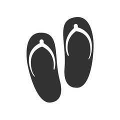 beach slippers vector icon isolated on white background. summer recreation concept. beach slippers flat icon for web and ui design