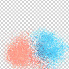 Vector abstract paint spray pink and blue colors