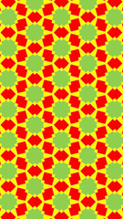 Ornate geometric pattern and abstract colored background