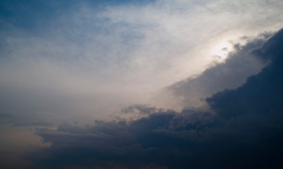 The sky and the clouds before the storm