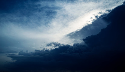 The sky and the clouds before the storm