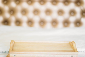 solid wood table for dining in bed