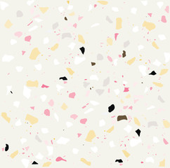 Terrazzo seamless patterns marble rock floor stone texture. 