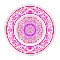 Traditional Ornamental Floral Mandala. Vector Illustration. For Coloring Book, Greeting Card, Invitation, Tattoo. Anti-Stress Therapy Pattern.