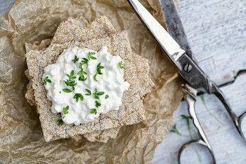 Crispbread with Cottage Cheese
