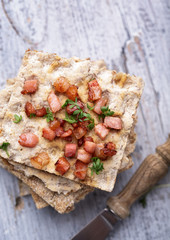 Crispbread with Bacon Bits