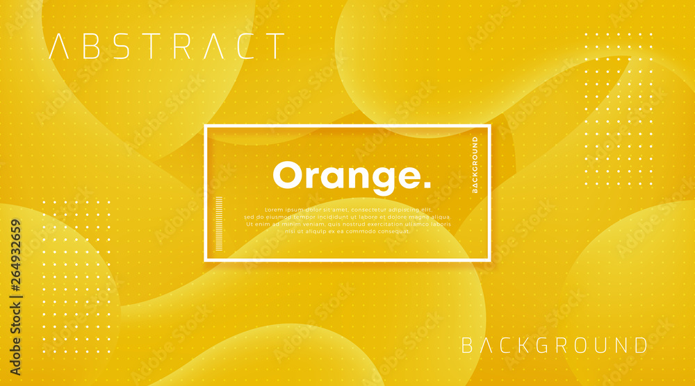 Poster Dynamic textured background design in 3D style with orange color. EPS10 Vector background.