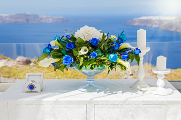 Wedding decorations and bouquet