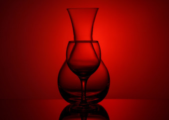 Pitcher and wine glass
