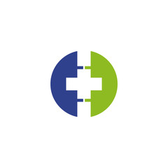 Obraz premium Medical and health care logo design vector template