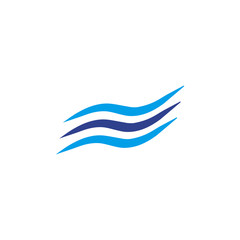 Wave icon logo design vector template