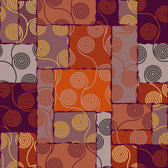 Fototapeta premium Curly waves pattern in Art Nouveau style.