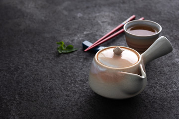 space red chopstick with tea