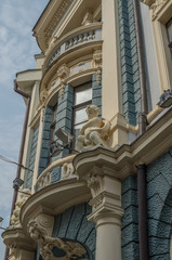 Beautiful architecture of old town of Chernivtsi, Ukraine. Travel and vacation concept. Famous landmarks of Bukovina, Eastern Europe.