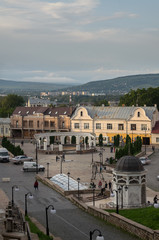 Turkish square - famous landmark of Chernivtsi, Ukraine. Bukovina, Eastern Europe. Travel and vacation concept.  