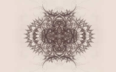 Ornamental Drawing. Original hand draw on paper.