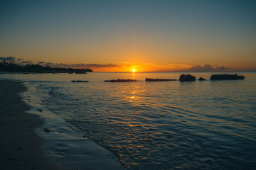 sunset on the beach