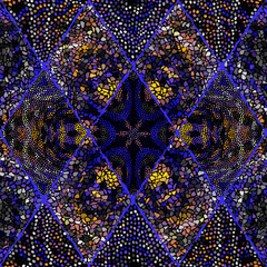 Seamless mosaic art pattern