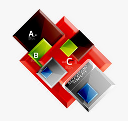 Abstract square composition for background, banner or logo