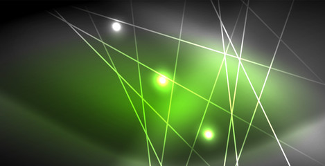 Neon glowing lines, magic energy space light concept, abstract background wallpaper design