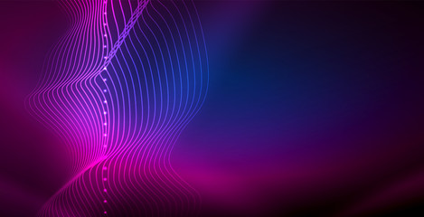 Neon lines shiny glowing background