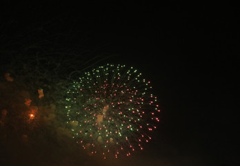 Silvester Feuerwerk Raketen am Neujahr