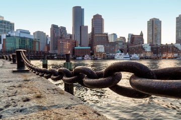 Naklejka premium Fan Pier Park, Boston, Massachusetts