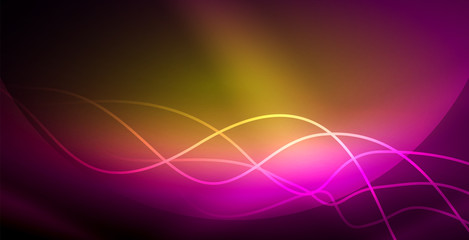 Neon lines shiny glowing background