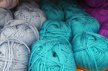 Different colors yarn, multicolored threads