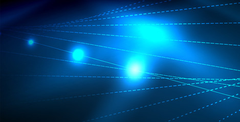 Color neon lights with waves abstract background