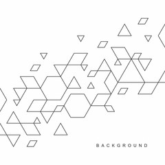 Abstract geometric technological background. Vector creative design.
