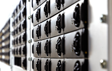 Component of computer server cooling system in brown tone