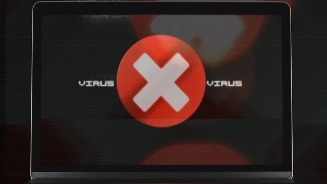 A computer glitch. Virus infection. Computer infected 55.