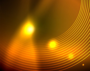 Shiny circles glowing abstract background