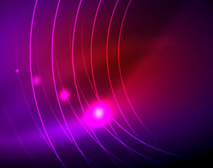 Neon circles abstract background