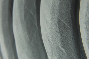 Dry and dusty carved granite stone closeup