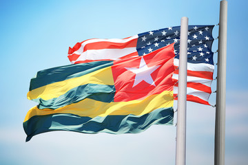 Flags of Togo and the USA