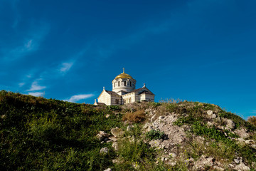 Fototapeta premium St. Vladimir's Cathedral in Chersonesus Tavrichesky, Crimea, Sevastopol.