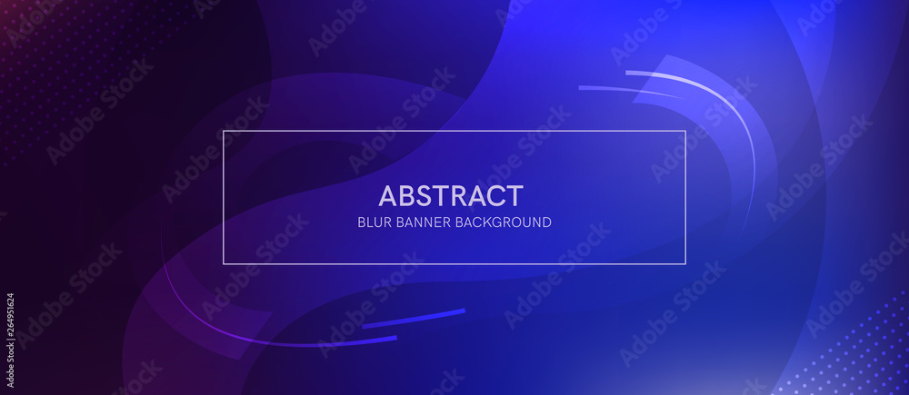 Poster Abstract banner with a gradient shapes and blur 