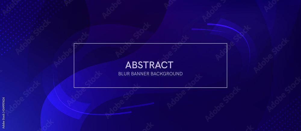 Poster Abstract banner with a gradient shapes and blur 