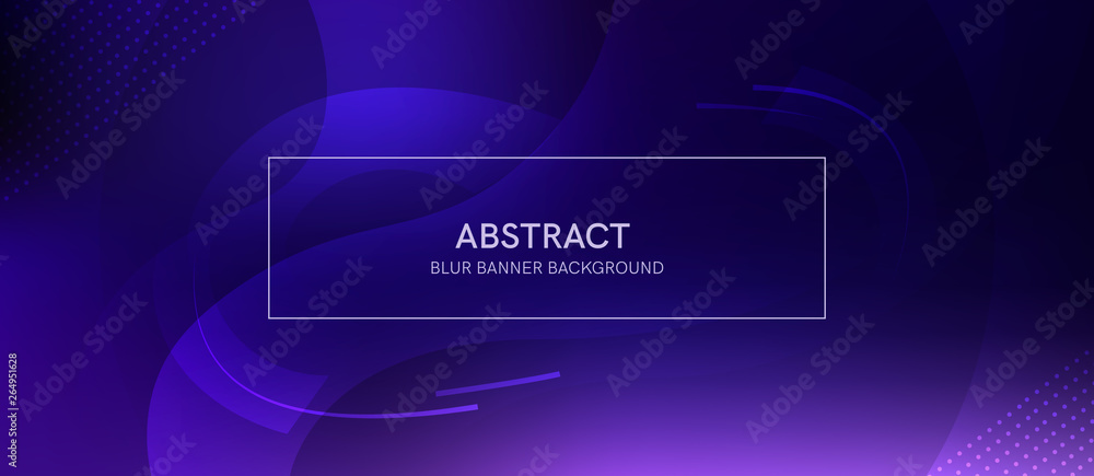 Poster Abstract banner with a gradient shapes and blur 