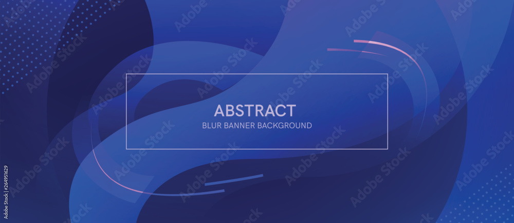 Poster Abstract banner with a gradient shapes and blur 