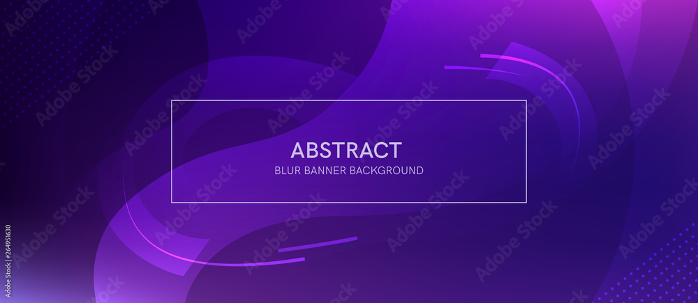 Poster Abstract banner with a gradient shapes and blur 